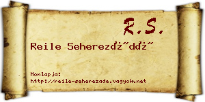 Reile Seherezádé névjegykártya
